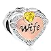 CharmSStory Rose Gold Wife Heart Love Charms Beads for Bracelets & Necklaces (November)
