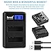 AZ16-1 Asperx Replacement Battery (2 Pack) and Dual USB Charger for Xiaomi YI 4K,Yi 4K+,Yi Lite,YI 360 VR Action Camera