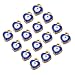 Mengyatege 100 Pieces 8x7mm Mini Alloy Enamel Heart Shape Evil Eye Beads Charms Pendants DIY Bracelet Necklace Jewelry Accessories (Blue)