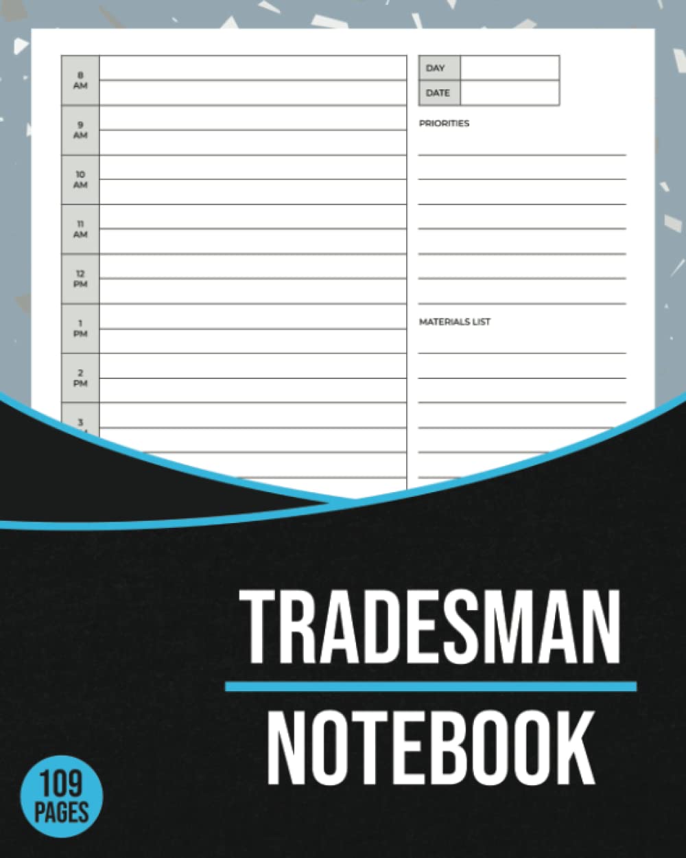 Tradesman Notebook: Daily Appointments Schedule | Record Jobs, Client Information, Materials - For Skilled Professionals | Time slots (8am-8pm) - Task Management Log