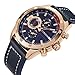 CURREN Original Men's Sports Waterproof Leather Strap Wrist Watch Good Quality 8216 Blue