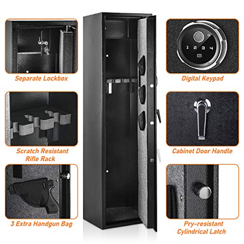Winzone Rifle Safe, Biometric Gun Safes & for 5 Rifle Shotgun