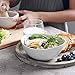 Sweese 7 Inch Porcelain 28 oz Bowls Set of 6, for Soup | Cereal | Pasta | Salad | Ramen | - Microwave, Dishwasher, and Oven Safe - White