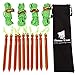 GEERTOP 10 Pack 7-in Aluminum Tent Pegs Stakes & 4mm Reflective Guy lines with Cord Adjuster & Pouch for Hiking Camping Mountaineering