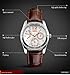 J.Market Womens Quartz Watch 50 Meters Waterproof Quartz Fashionable Watch with Genuine Leather Band (Red)