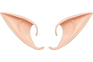 Kbraveo 1 Pair Fairy Pixie Elf Ears, Latex Fairy Pixie Elf, Cosplay Ears for Cosplay Halloween Christmas Any Themed Party