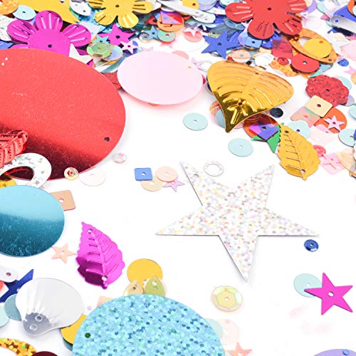 Jdesun 100 Gram Mixed Sequins and Spangles for DIY Crafts Supplies, Assorted Color and Shapes - Thumbnail 5