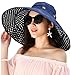 Packable Extra Large Brim Floppy Sun Hat Reversible UPF 50+ Beach Sun Bucket Hat