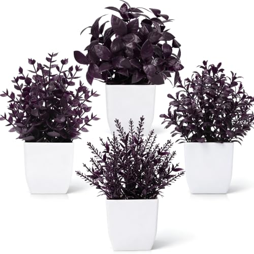 Der Rose 4 Pack Purple Fake Plants