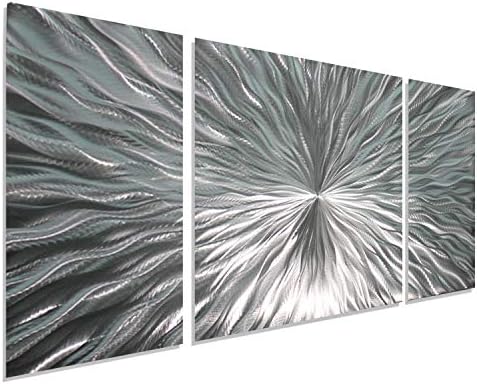 Statements2000 Large Silver Metal Wall Art Sculpture Multi Panel Abstract Wall Decor By Jon Allen 3 Panel Large 50 X 24 Silver Enlivenment Iii Ca Buy Online At Best Price In Uae