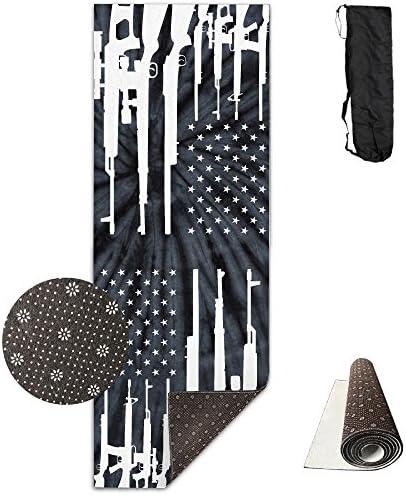 Gun Design American Flag Non-Slip Exercise Yoga Mat Premium Printed Reversible Anti-Tear Fitness Exercise Eco-friendly Yoga And Pilates Mat