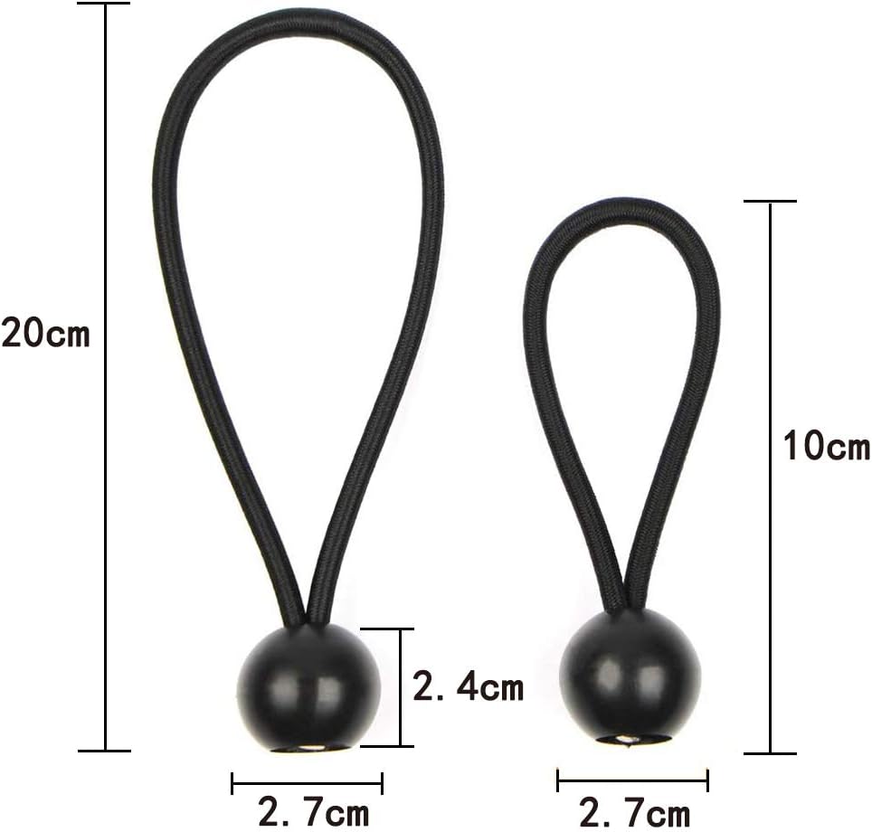 YIXISI 40 PCS Ball Bungee Cords, Bungees Balls, Tarpaulin Bungee Balls, Elasticated Tarpaulin Rope, Tarpaulin Straps - Image 5