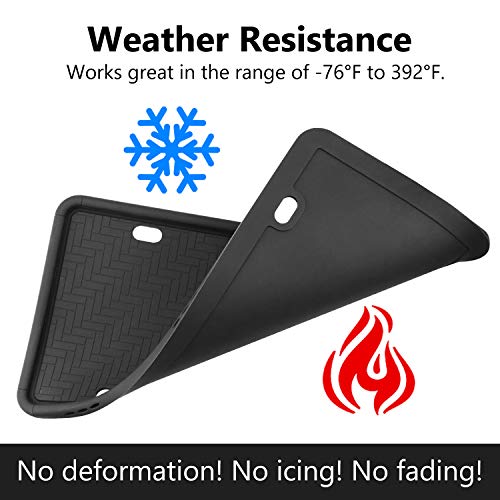 Kribin License Plate Frame, 9 Drainage Holes Rain-Proof Anti-Rust Anti-Rattle Silicone License Plate Holder for Car - Black - Thumbnail 3