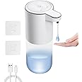 Automatic Soap Dispenser Touchless-Rechargeable,Liquid soap Dispenser-4 Adjustable Levels,4 Power Indicators-13.4oz-Suitable for Kitchen and Bathroom