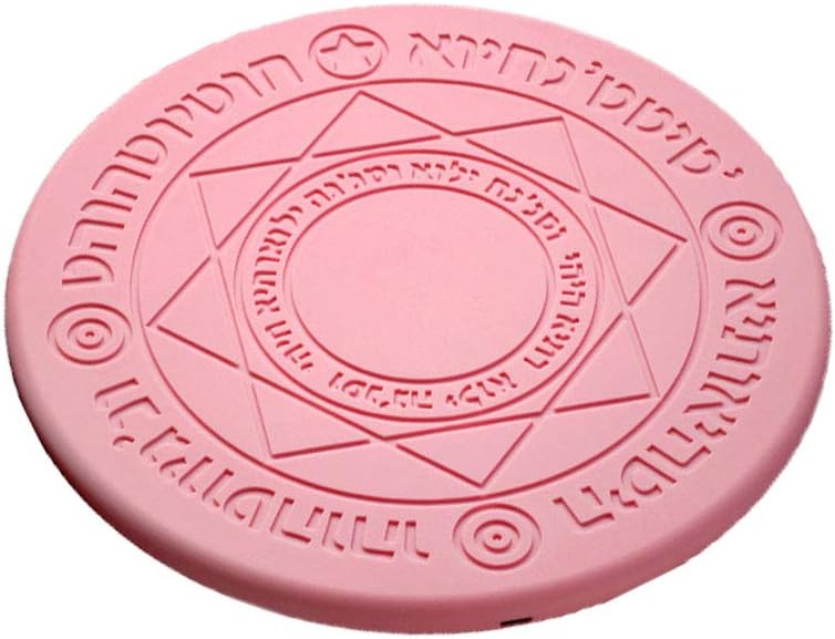 mxdmai Wireless Charging Station Creative Magic Array Pattern Design Fast Charge Pad Ultra Slim Charging Adapter 1Set Pink 10W