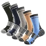 NEEKFOX Men’s Cushion Crew Hiking Socks Multi Performance Outdoor Sport Moisture Wicking Socks