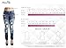 6065X - Women’s Plus Size Blk & Wht Striped 5 Pockets Classic Skinny Jeans