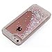 iPhone SE 5S Case, Cherry Blossom Sakura Liquid Quicksand Bling Heart Case for iPhoneSE 5S, iPhone5SE 5S 5 Flowing Floating Moving Love Heart Hard Case(Bling Cherry Pink)