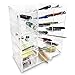Ikee Design Acrylic 6-Shelf Office Desk Organizer, Caddy Organizer Racks for Office or Teacher Supplies, 9 1/2