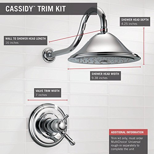 DELTA FAUCET Cassidy 17T Series DualFunction Shower Trim Kit with
