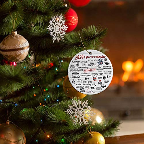 2020 A Year to Forget, Remember 2020 Christmas Ornament Quarantine 2020 Events Keepsake