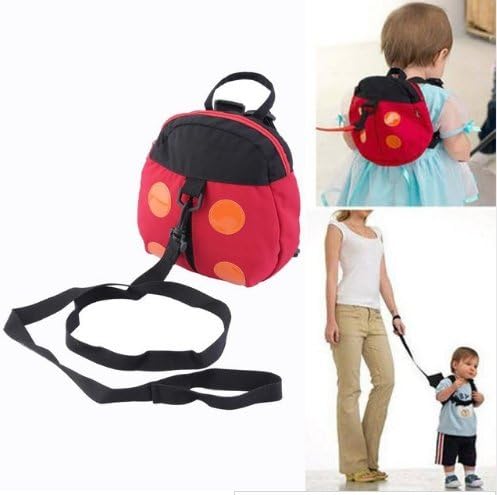 Cute Baby Kids Cartoon Adjustable Backpack Anti-lost Toddler Walking Safety Harness Strap Ladybird Shape Design Hot!