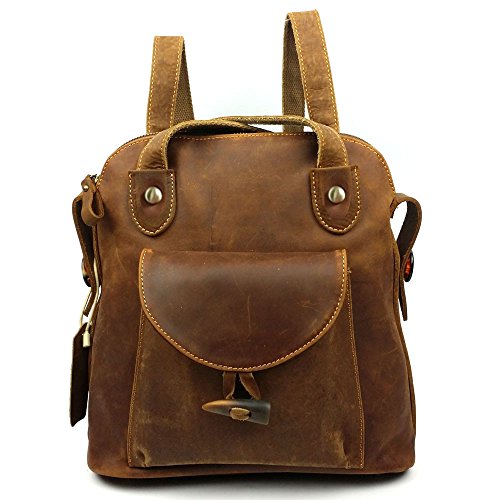 Women's Ladies Genuine Leather Handbags and Rucksack 2 in 1 Vintage