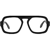 ADE WU Fashion Glasses for Women 70s Vintage Non Prescription Glasses Frames Retro Square Aviator Fake Glasses