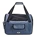 Pettom Pet Car Booster Seat Carrier Airline Approved for Dog Cat Puppy Small Animal Travel Cage (Gray, Large-Hold Pet up to 15lb)