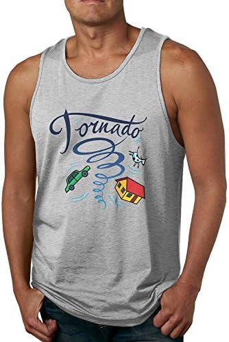 Nganche Typhoon Disaster Storm Men's Fashion Leisure Pure Color Movement Cotton Vest XXL Ash