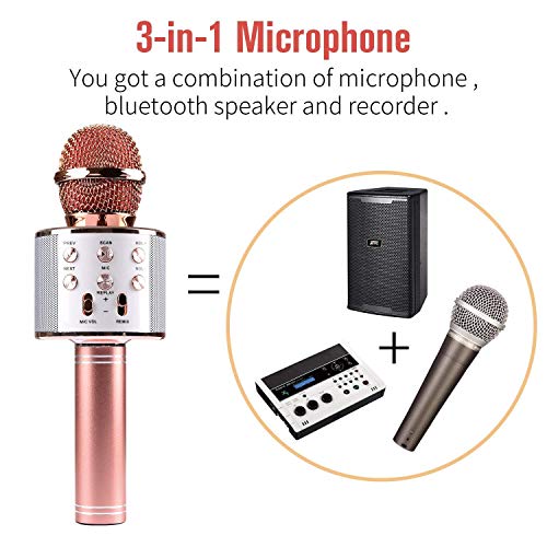 2 Karaoke+Microphone+Wireless+Bluetooth+Speaker