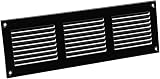 EUROPLAST 300x100mm Black Metal Air Vent Grille Cover with Insect Mesh view 7