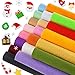 Caydo 20 Pieces Craft Adhesive Back Felt Sheets in 20 Colors Multi-Purpose for DIY Art and Craft Making