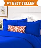 Elegant Comfort #1 Best Bedding Duvet Cover Set! 1500 Thread Count Egyptian Quality Luxurious Silky-Soft Wrinkle Free 3-Piece Duvet Cover Set, Full/Queen, Royal Blue