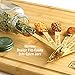 2lbDepot Gold Measuring Spoons Set of 7 Includes Bonus Leveler, for Baking/Cooking, Premium Kitchen use Stainless Steel Teaspoons, Rust Proof, Narrow Design fits into Spice Jars