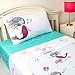 JumpOff Jo – Twin Sheet Set (3 Pcs) – 1 Fitted Sheet, 1 Flat Sheet, & 1 Pillow Case – Hypoallergenic, Breathable, Microfiber Kids Bedding – Moonlight Mermaid