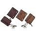 Mens Genuine Leather RFID Blocking Bifold Wallets Classic Vintage Wallets with Coin Pouch and Keychains Brown