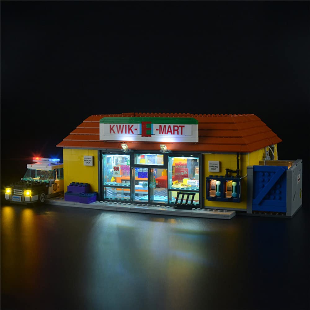 GEAMENT LED Light Kit Compatible with LEGO The Kwik-E-Mart - Lighting Set for The Simpsons 71016 Model (Building Set Not Included)
