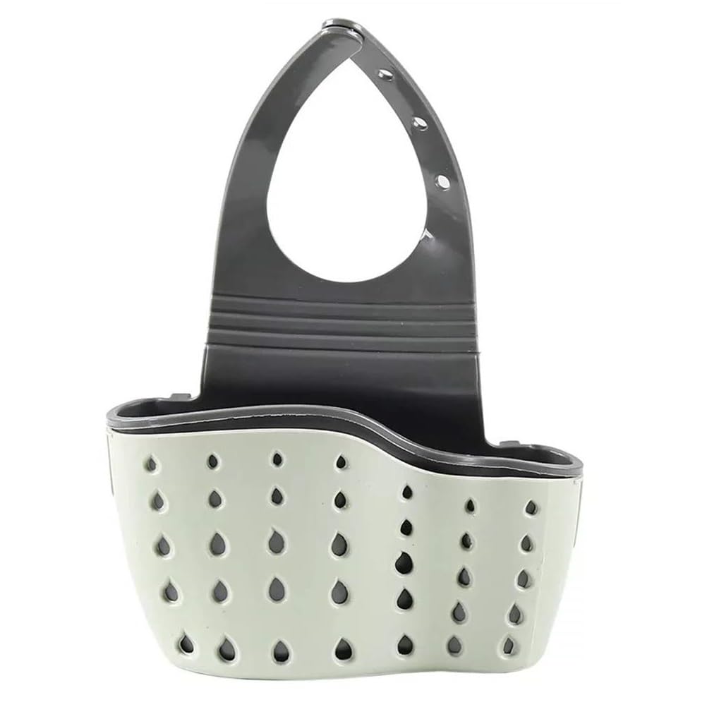 GMWD Kitchen Sink Sponge Holder, Sink Shelf Soap Sponge Drain Rack Bathroom Holder Storage Suction Cup Adjustable Kitchen Organizer