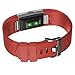 RedTaro Bands Compatible with Fitbit Charge 2, Accessories Fitbit Charge 2 Heart Rate Fitness Wristbands Small Red