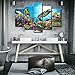 Xlarge 5 Piece Underwater World Canvas Wall Art Painting Sea Turtles Tropical Fish Swim on Coral Reef in the Sea Ocean Picture Prints Kids Room Wall Decor Stretched and Framed Ready to Hang 40x60inch