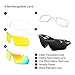 OBERLY S01 Polarized Sports Sunglasses with 4 Interchangeable Lenses for Men Women Cycling Baseball Golf Fishing Driving Glasses