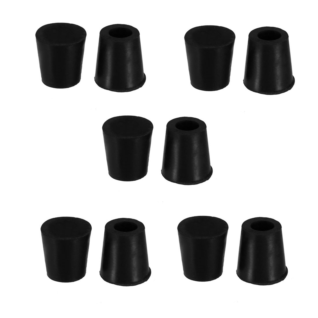 sourcingmap 10pcs 8mm Inner Dia Conical Bumper Pad Rubber Feet 16.5mm x 13mm x 17mm