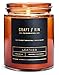 Leather Candle | Premium Scented Candles for Men & Women | All-Natural Soy Candles, Rustic Home Decor Scented Candles | Ultra Clean Burn Amber Jar Candles, Non-Toxic Aromatherapy Candles