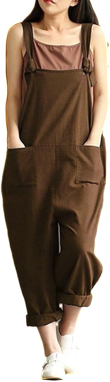 baggy linen overalls womens
