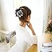 Merdia Jaw Hair Claw Clip for Women with Sharp leaves Flower Mix Color(Black,Beige and Coffee)