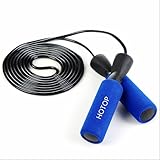 Hotop Adjustable Jump Rope - Cardio Jumping Rope for Men, Women, and kids of All Heights and Skill Levels - Great for Crossfit Training, Boxing, MMA, and Other Workouts