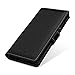 StilGut BlackBerry Key2 Case. Flip Leather Wallet Cover with Card Slots for Key2, Black
