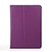 Bear Motion for iPad Air 2 - Genuine Leather Folio Case for iPad Air 2 with Built in Stand (Supports Smart Cover Function) (Purple)