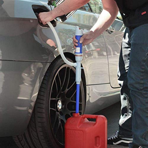 DishyKooker Pump Battery Operated Liquid Transfer Water Gas Tools Petrol Fuel Portable Car Siphon Hose Red Clarinet